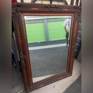 Ornate Brown Framed Mirror
